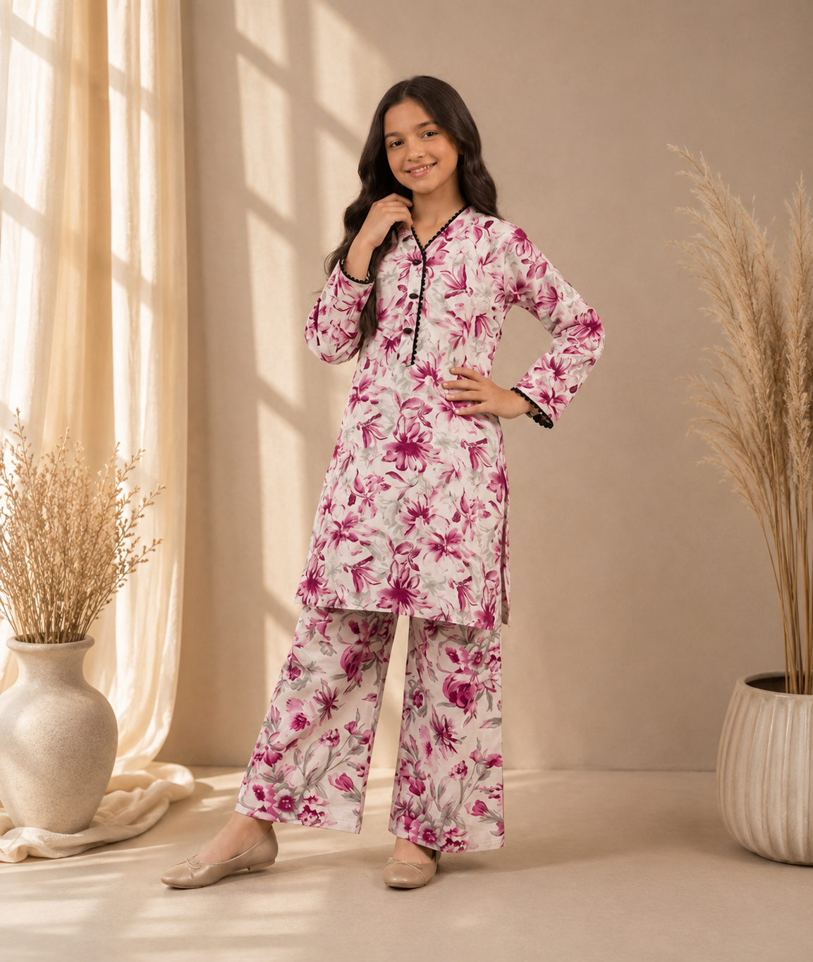 Pink bloom 2 piece co-ord set