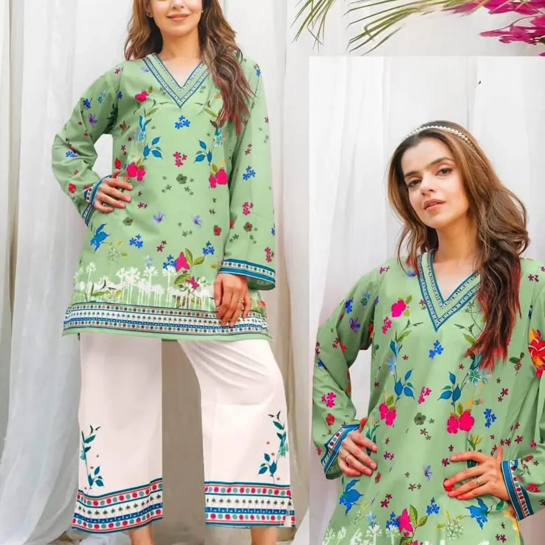 Mint Meadow Floral Tunic & Culotte Set