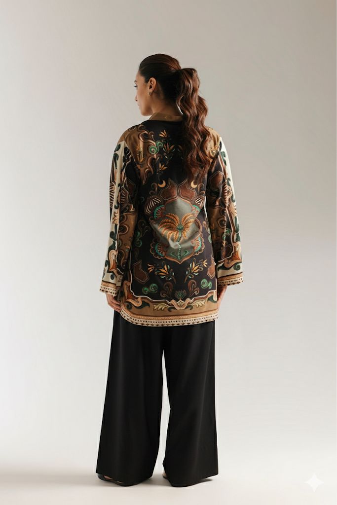 Mystic Palm Printed Ethnic Tunic - Kurti & Farshi Shalwar