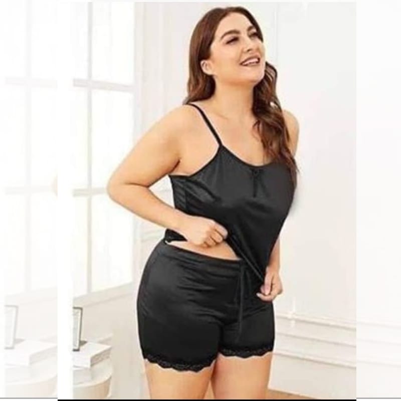Luxurious Satin Silk Ladesi Cami Loungewear Set - 2 Piece