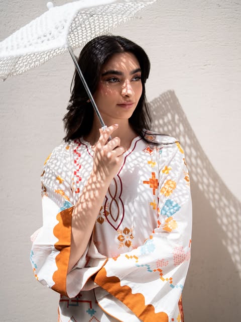 Citrus Mosaic – 3-Piece Printed Lawn Suit