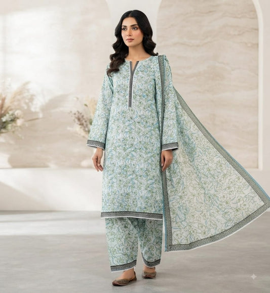 Signature Edition | Stitched Pure Lawn 3-Piece Suit